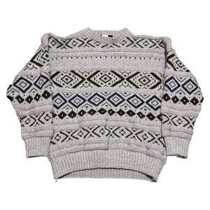 Vintage‎ RNR Gear Patterned Multicolor Crewneck Sweater Women’s Large